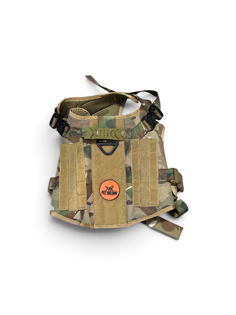 NEW Pet Belong XL Tactical Dog Harness Camouflage MOLLE No Pull Vest